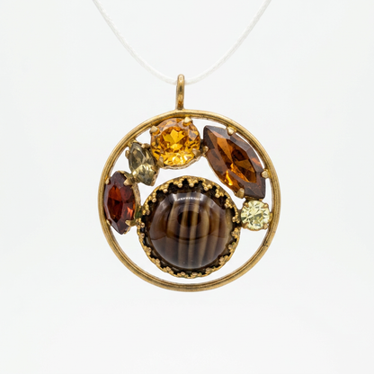 The Amber Agate Cabochon Pendant.