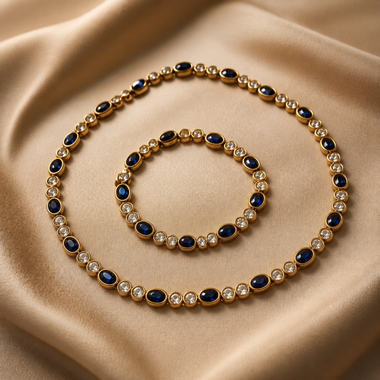 The Sapphire Crystal Parure Set.