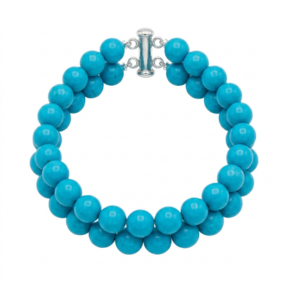The Turquoise Double-Strand Bracelet.
