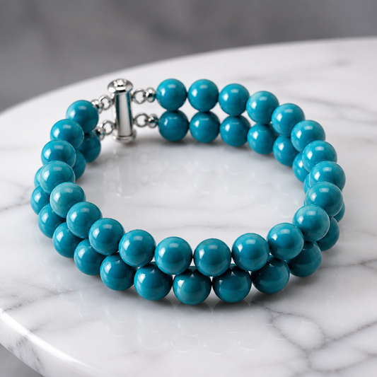 The Turquoise Double-Strand Bracelet.
