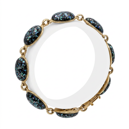 The Iridescent Abalone Link Bracelet.