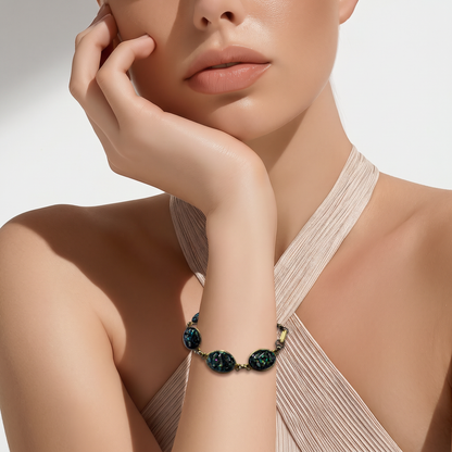 The Iridescent Abalone Link Bracelet.