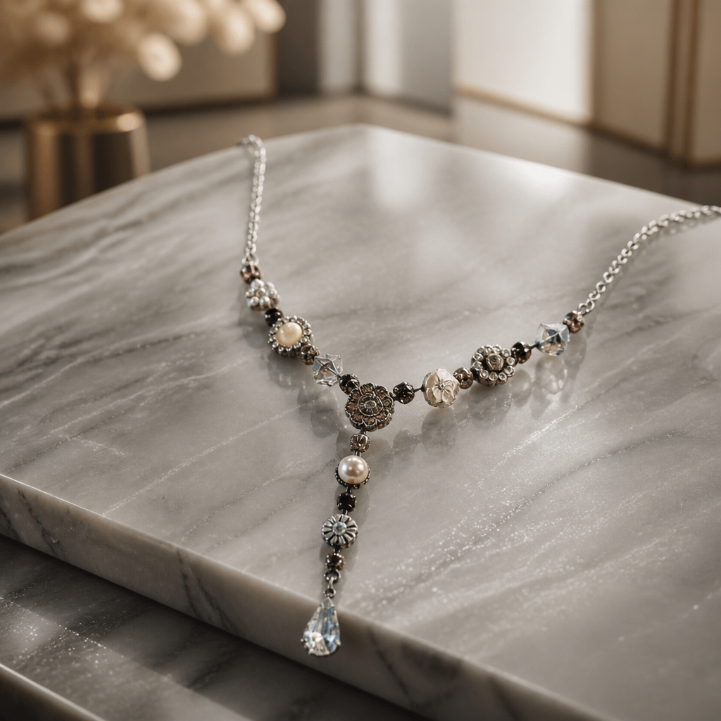 The Antique Floral Y-Drop Necklace.