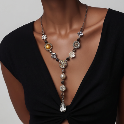 The Antique Floral Y-Drop Necklace.