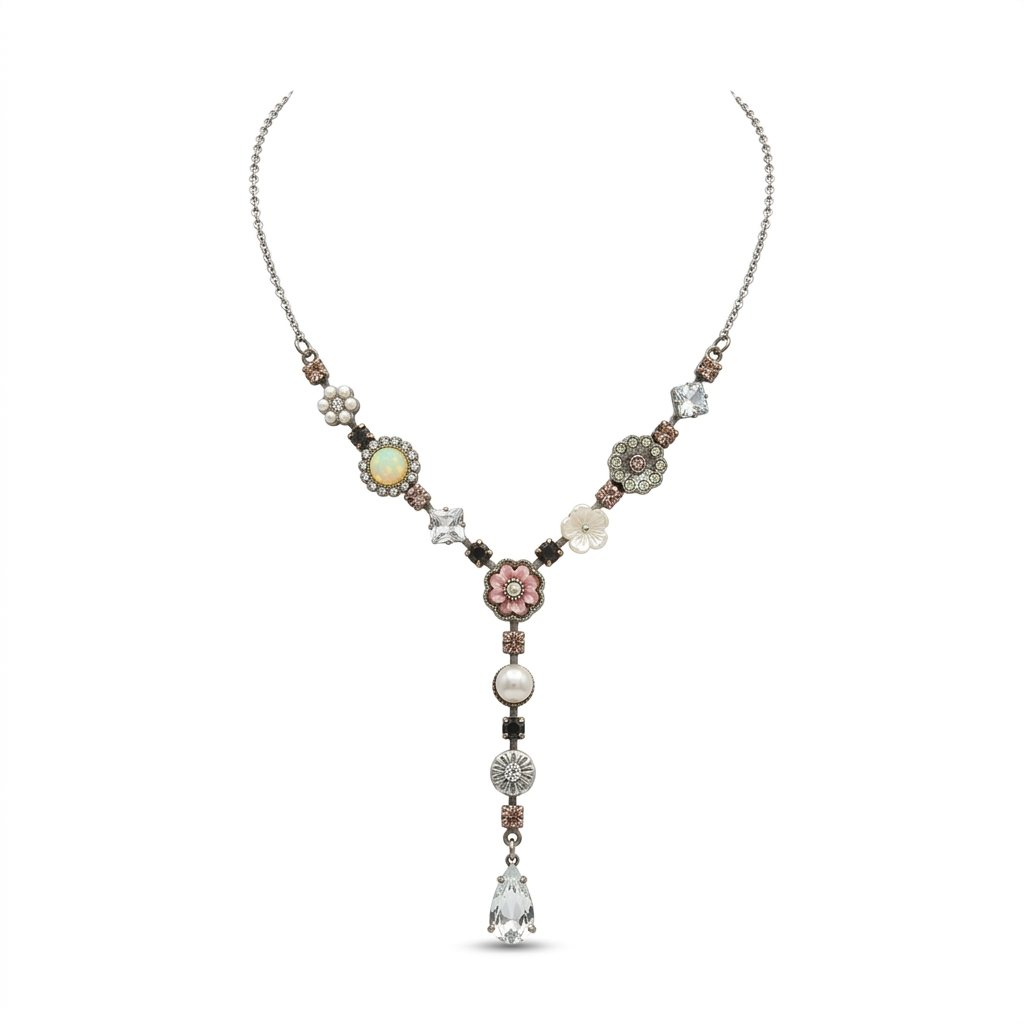 The Antique Floral Y-Drop Necklace.