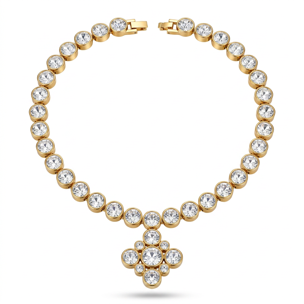The Pastel Clover Crystal Necklace.