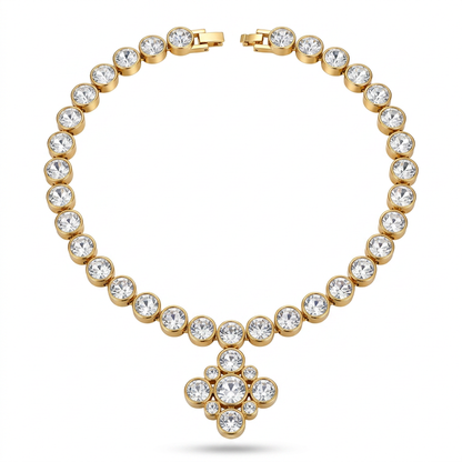The Pastel Clover Crystal Necklace.
