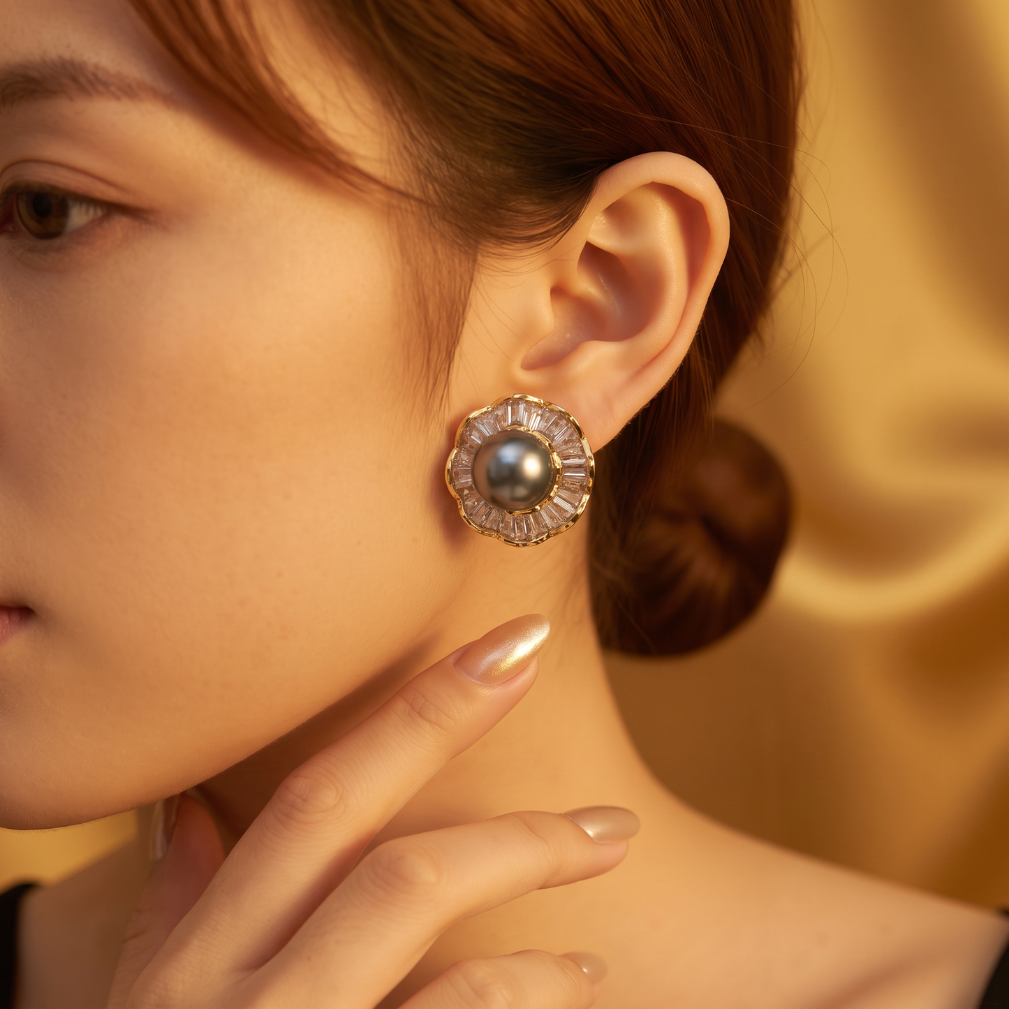 The Midnight Radiance South Sea Pearl Earrings