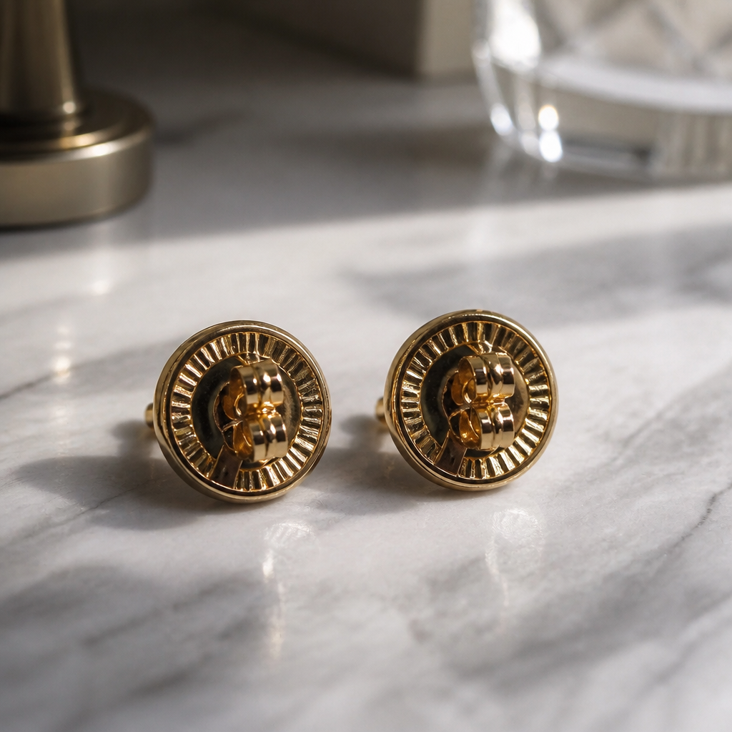 The Midnight Pearl Halo Earrings.