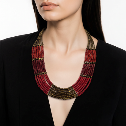 The Bohemian Seed Bead Bib Necklace