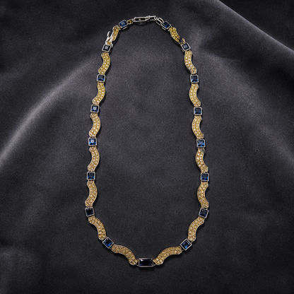 The Sapphire Wave Necklace.
