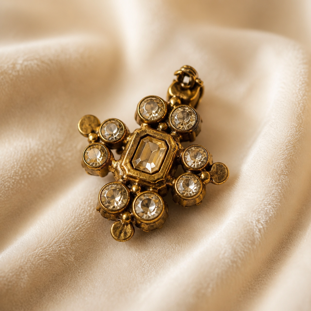 The Amethyst Garland Crystal Brooch