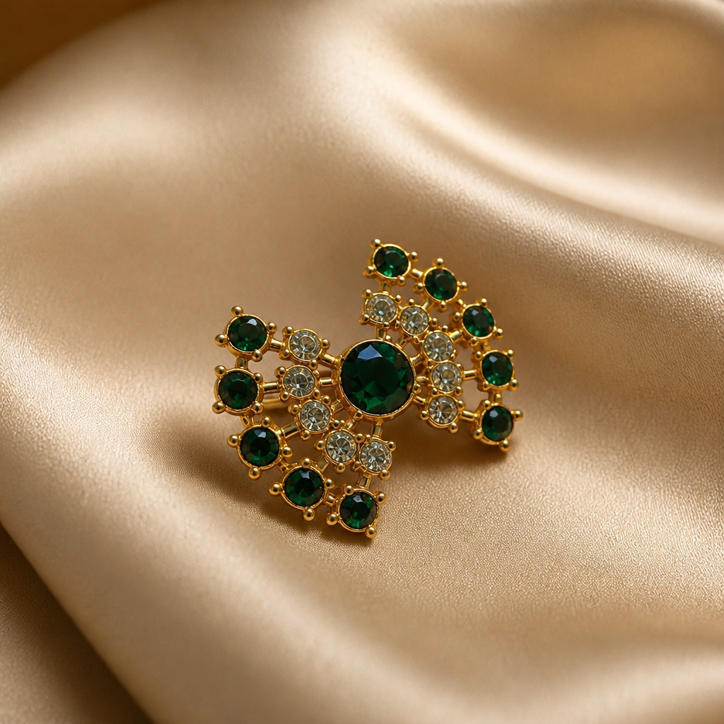 The Golden Leaf Pearl Jewellery Set.