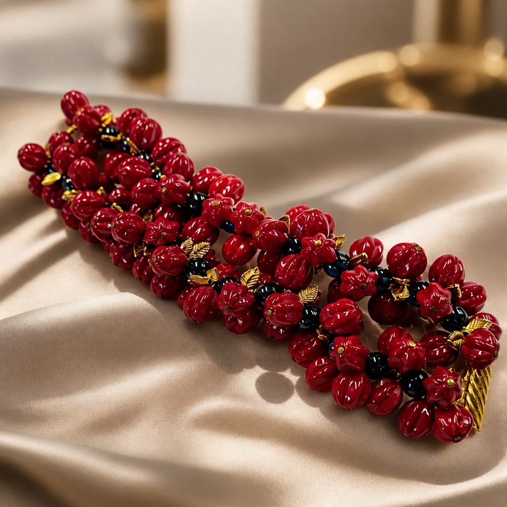The Crimson Garden Beaded Bracelet