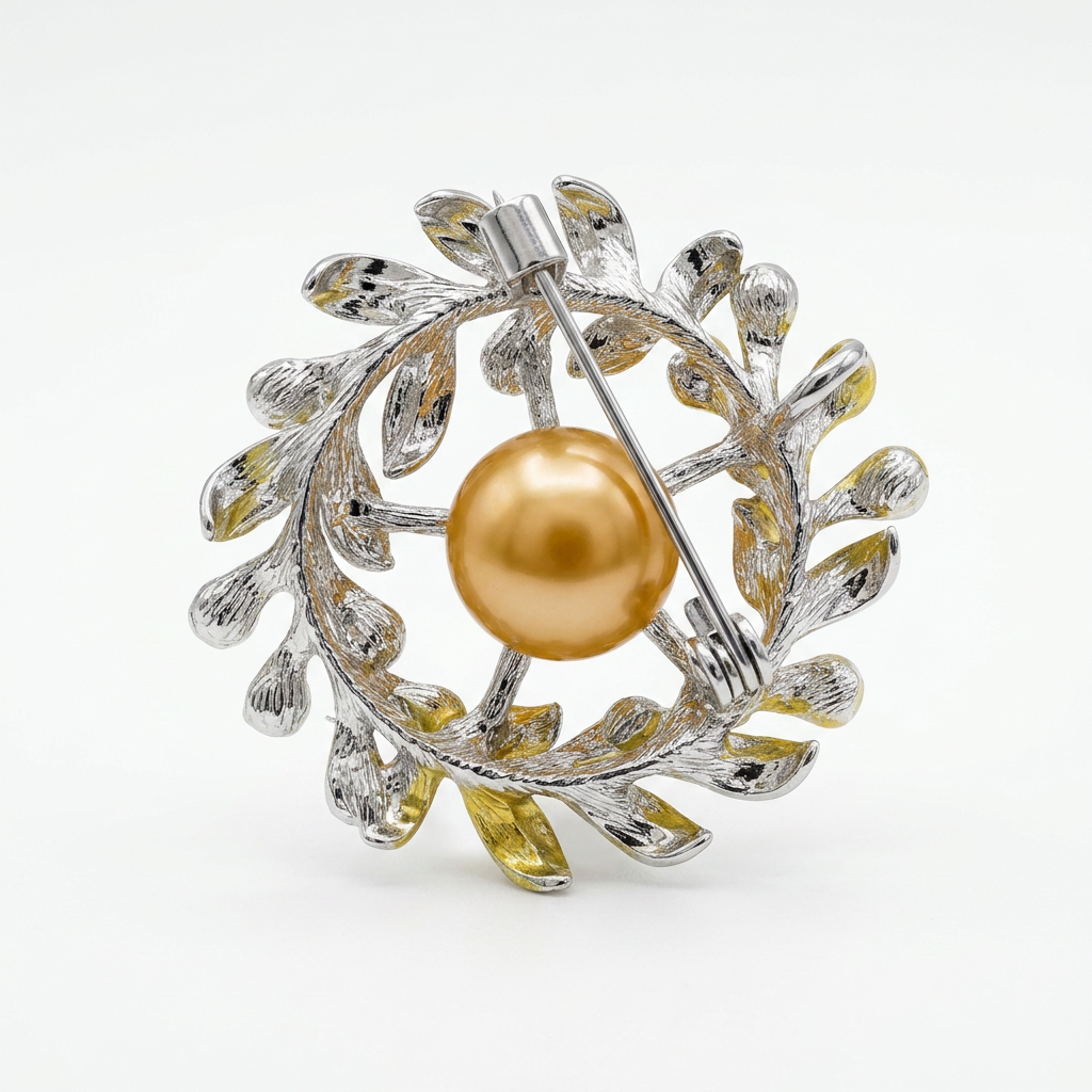 The Golden Pearl Wreath Brooch.