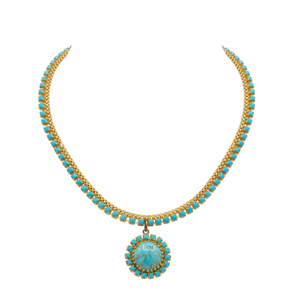 The Turquoise Mesh Necklace.