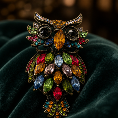The Butler & Wilson Crystal Owl Brooch.