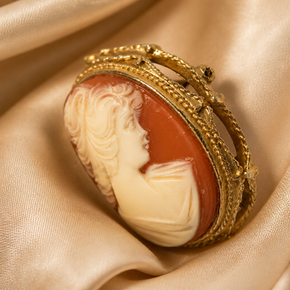 The Classical Shell Cameo Brooch.