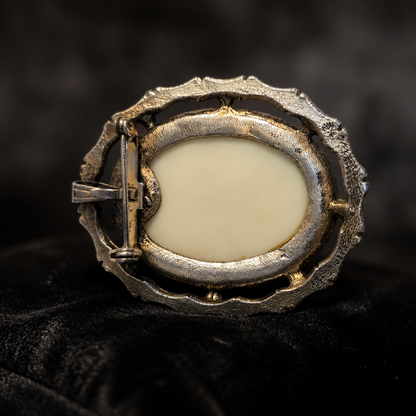 The Root Beer Glass Cameo Brooch.