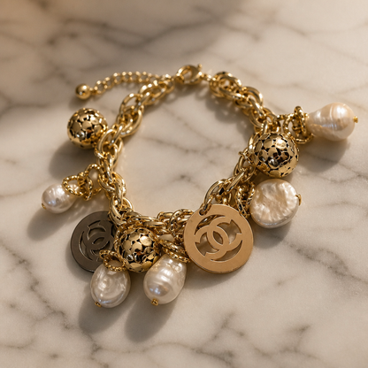 The Golden CC Charm Bracelet.