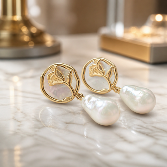 The Mother-of-Pearl Baroque Earrings.