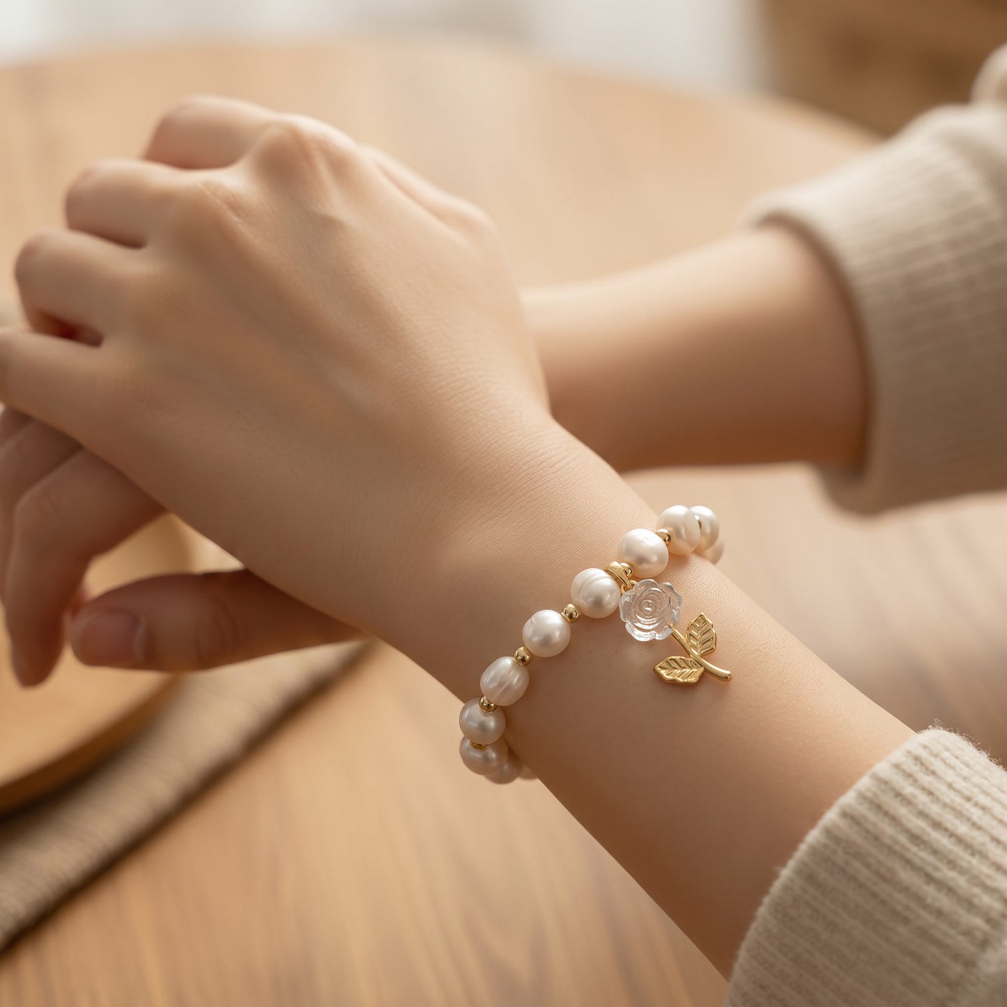 The Sovereign Pearl Rose Bracelet