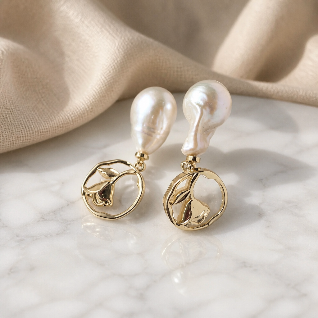 The Mother-of-Pearl Baroque Earrings.