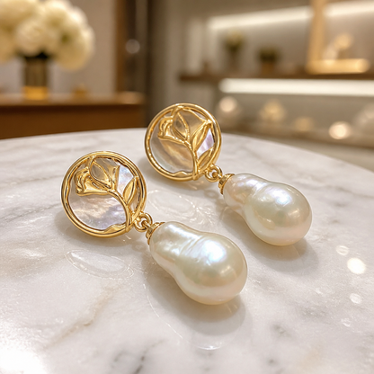 The Mother-of-Pearl Baroque Earrings.