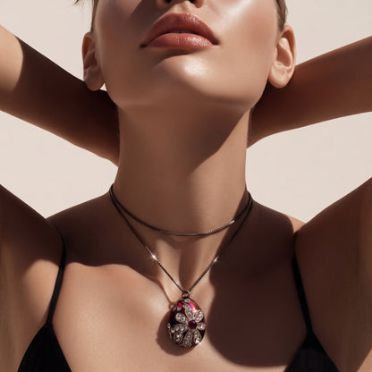 The Pink Fabergé Floral Pendant.