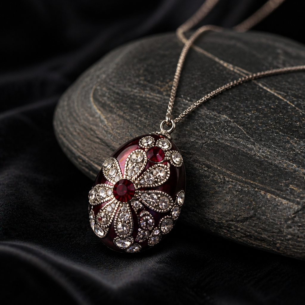 The Pink Fabergé Floral Pendant.