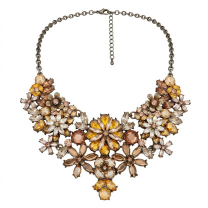 The Amber Crystal Bloom Necklace.