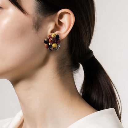 The Autumn Beaded Cluster Earrings.