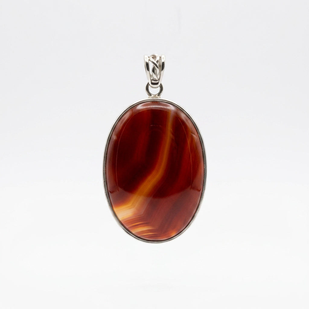 The Banded Carnelian Agate Pendant.