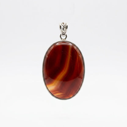 The Banded Carnelian Agate Pendant.