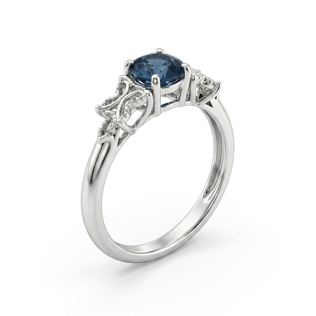 The Blue Topaz Botanical Ring.