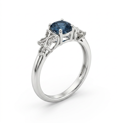The Blue Topaz Botanical Ring.