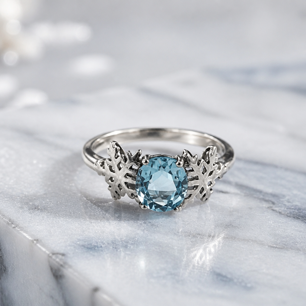 The Blue Topaz Botanical Ring.