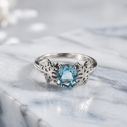The Blue Topaz Botanical Ring.