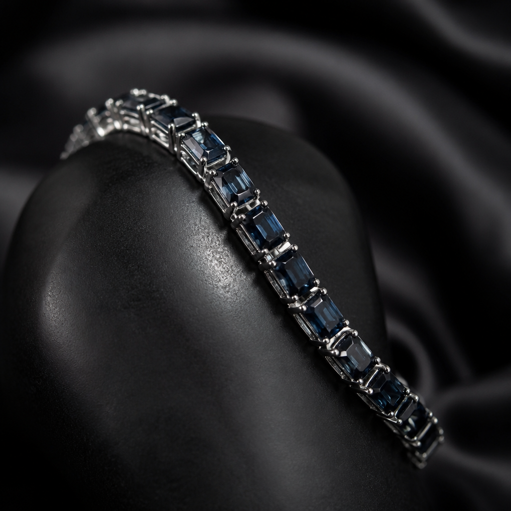The Sapphire Baguette Tennis Bracelet.