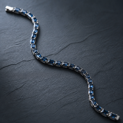 The Sapphire Baguette Tennis Bracelet.