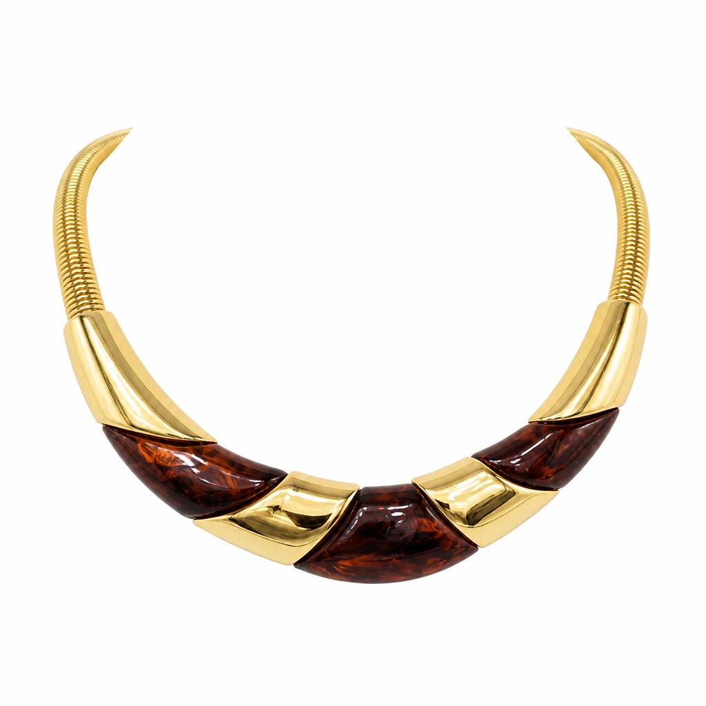 The Golden Tortoiseshell Collar Necklace