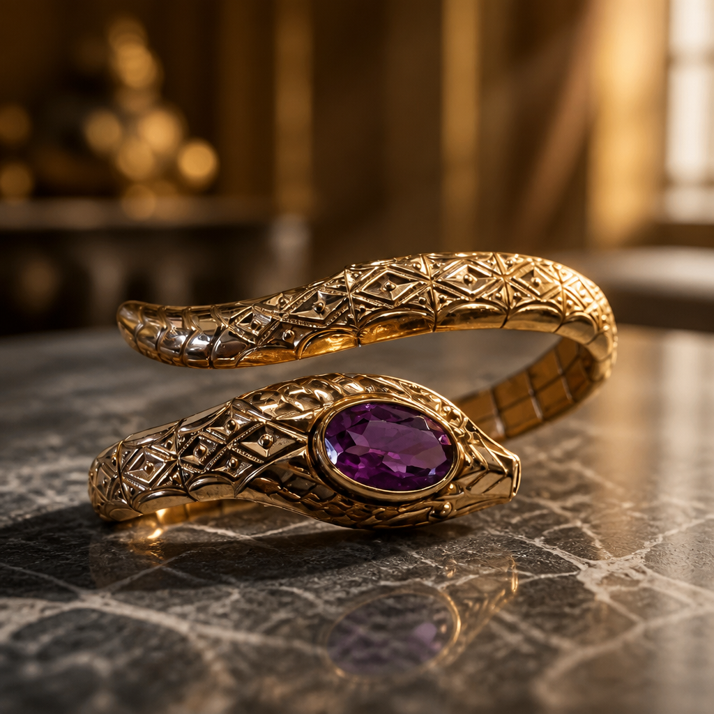 The Art Deco Serpent Bangle.
