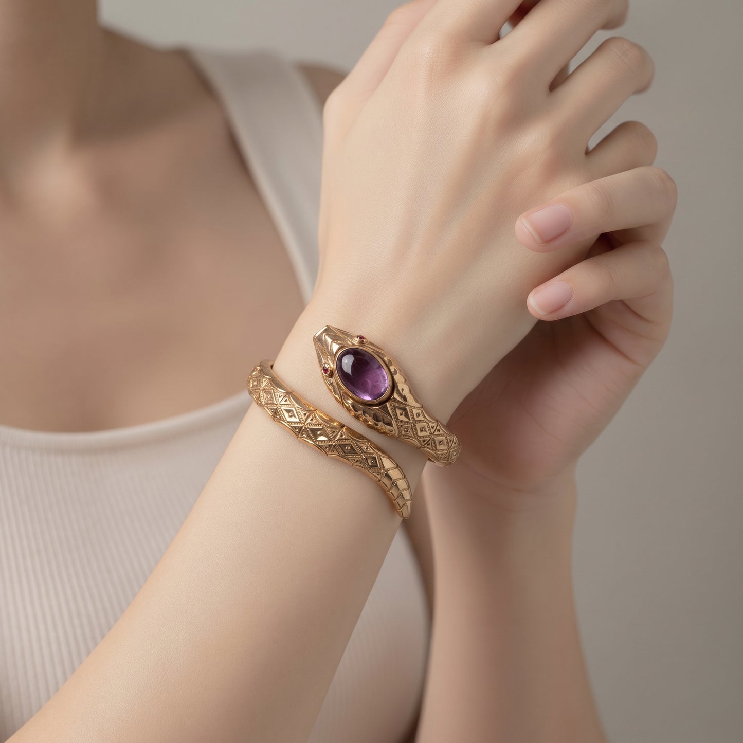 The Art Deco Serpent Bangle.