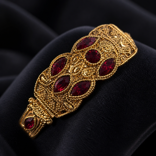 The Byzantine Ruby Filigree Bracelet.