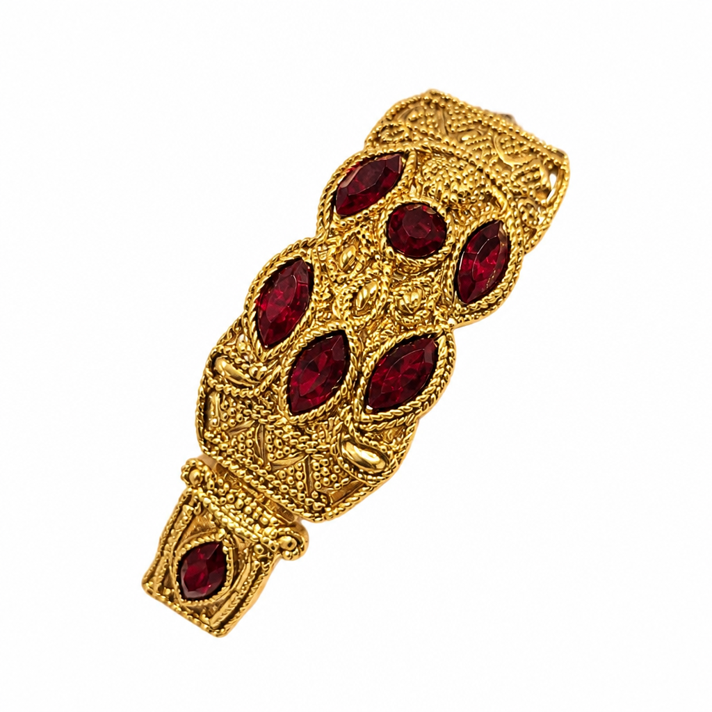 The Byzantine Ruby Filigree Bracelet.