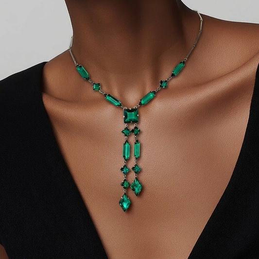 The Emerald Art Deco Lavalier