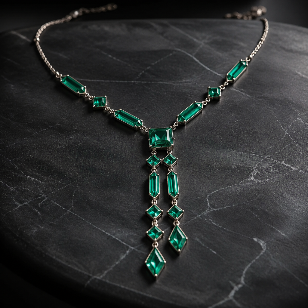 The Emerald Art Deco Lavalier