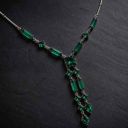 The Emerald Art Deco Lavalier
