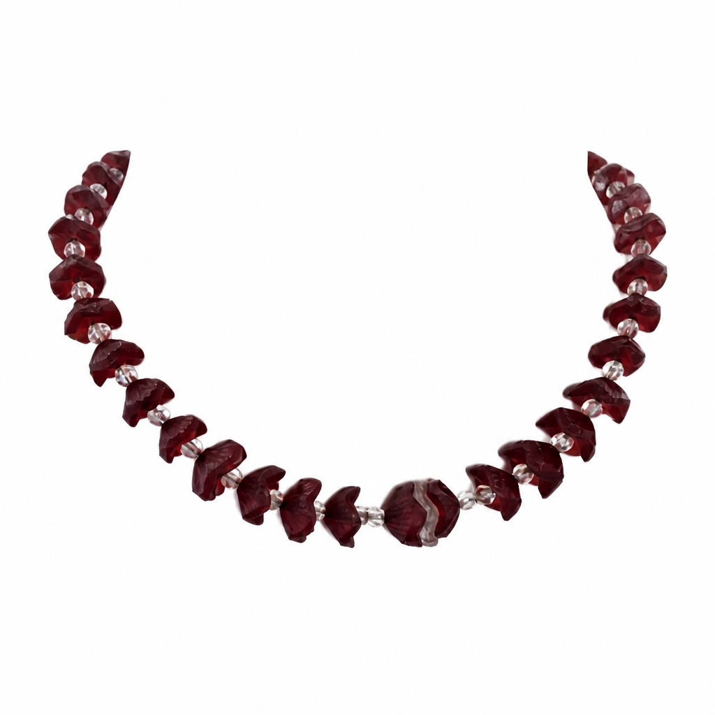 The Cherry Amber Beaded Necklace.