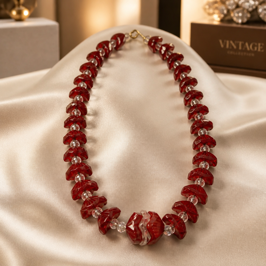 The Cherry Amber Beaded Necklace.